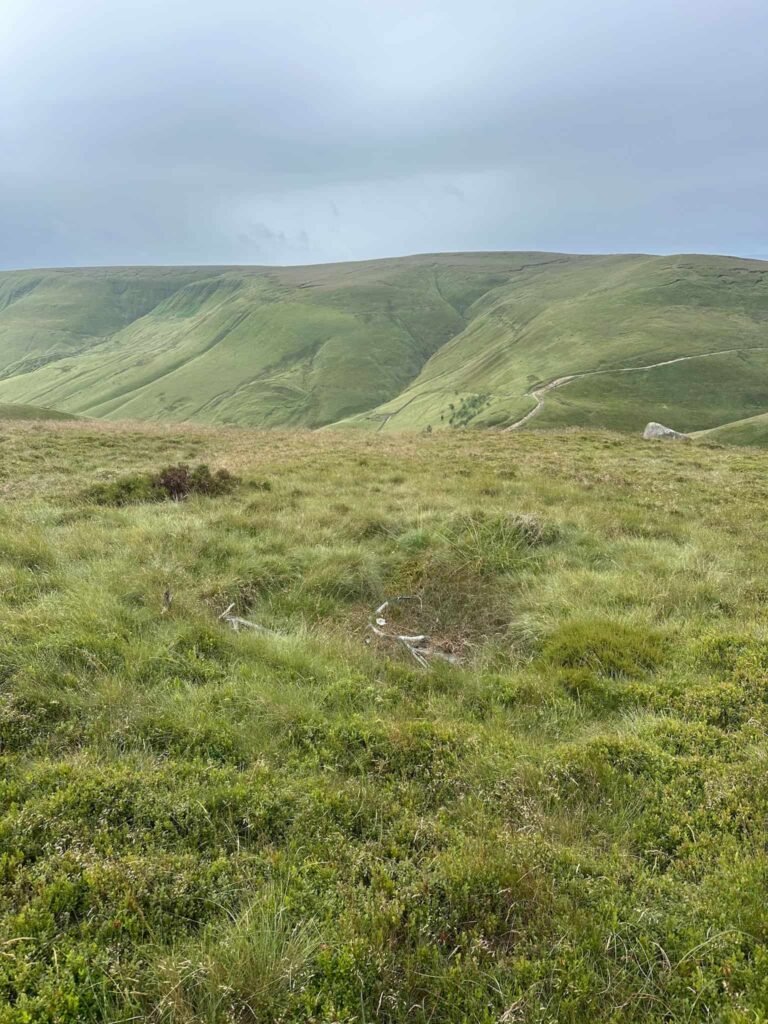 Harvard crash site on Kinder Scout