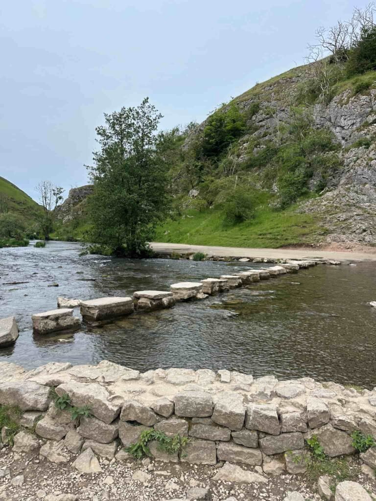 Dovedale stepping stones over the River Dove