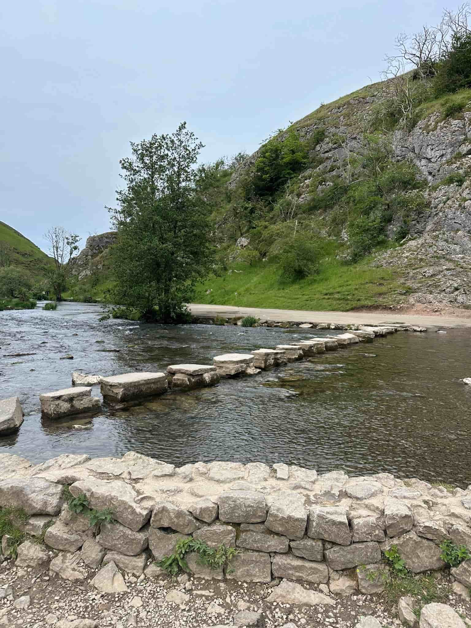 Dovedale stepping stones over the River Dove