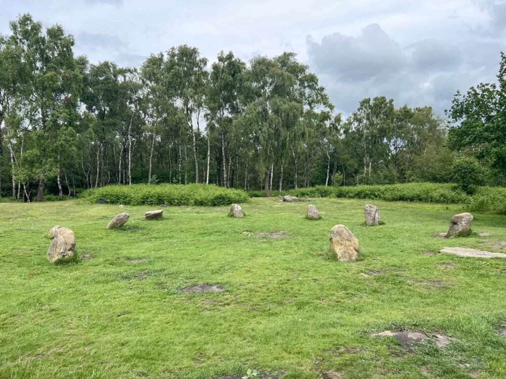 Nine Ladies Stone Circle, a circle of standing stones