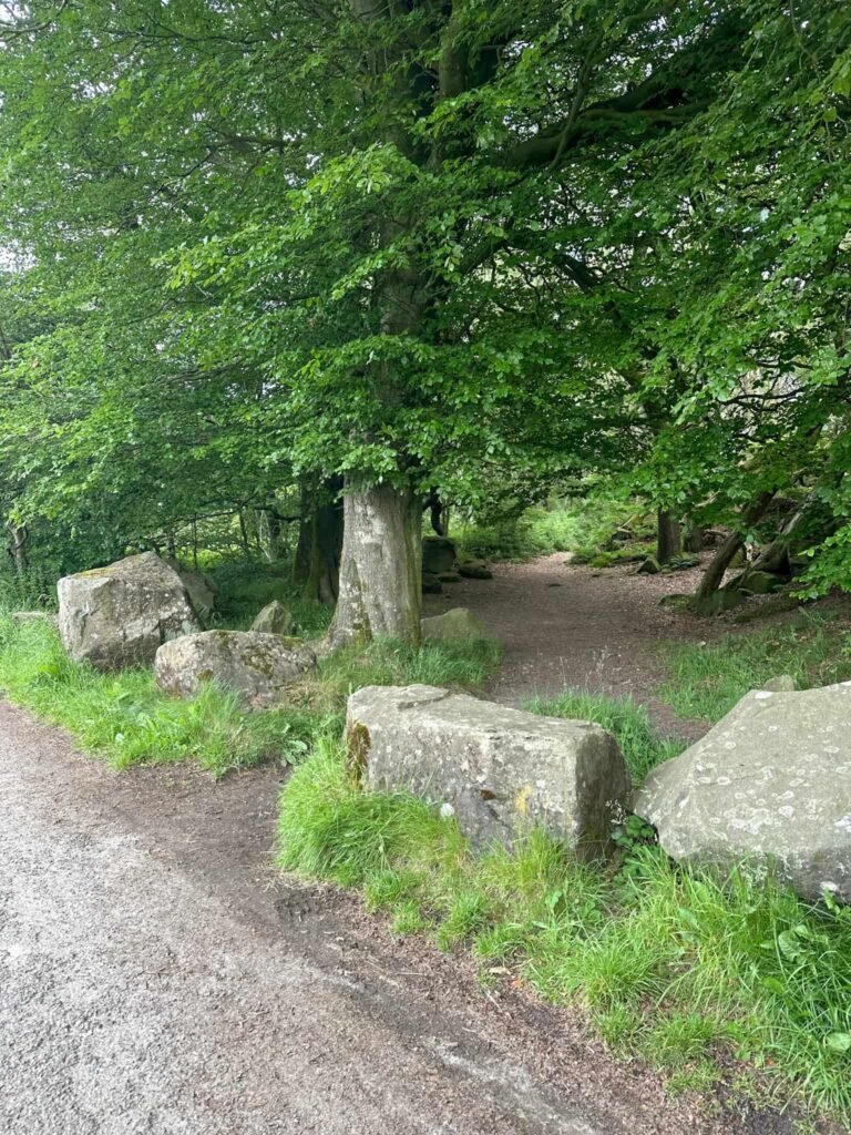 Some large stones at the entrance to Stanton Moor