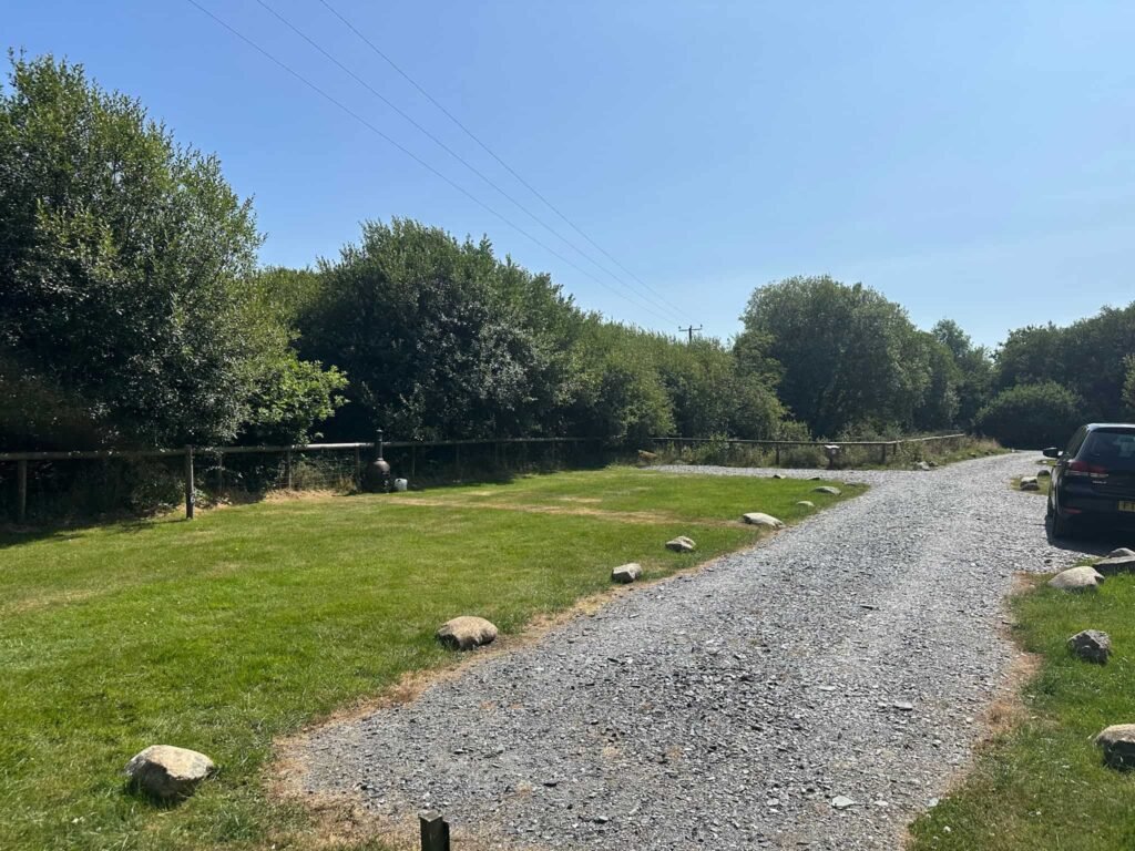A view of an empty campsite