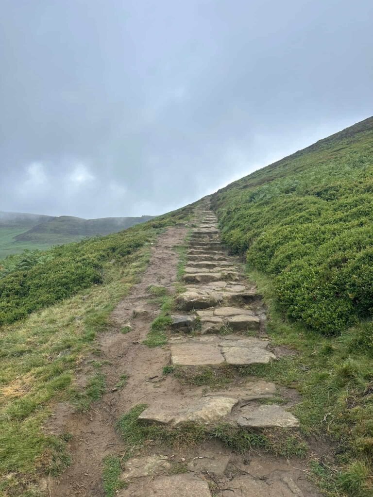 Stone steps up the hillside