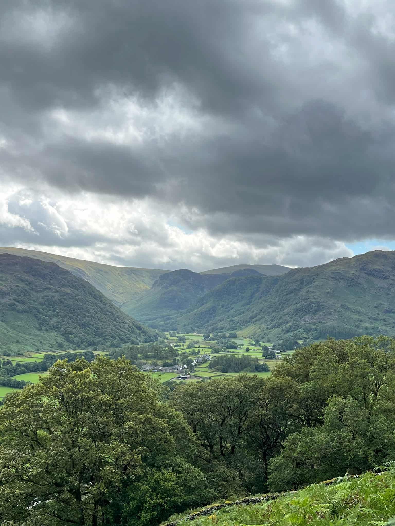 A view down a Lakeland valley
