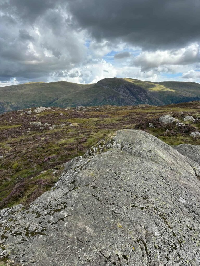 The rocky summit of Armboth Fell