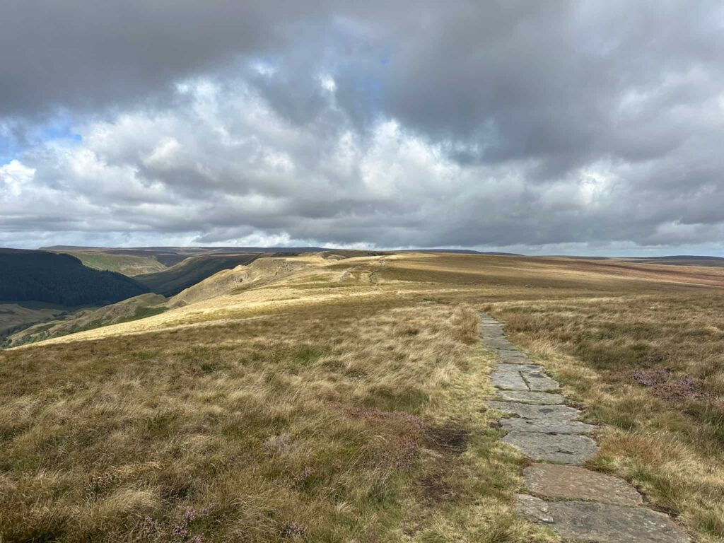 Stone slab path to Alport Castles