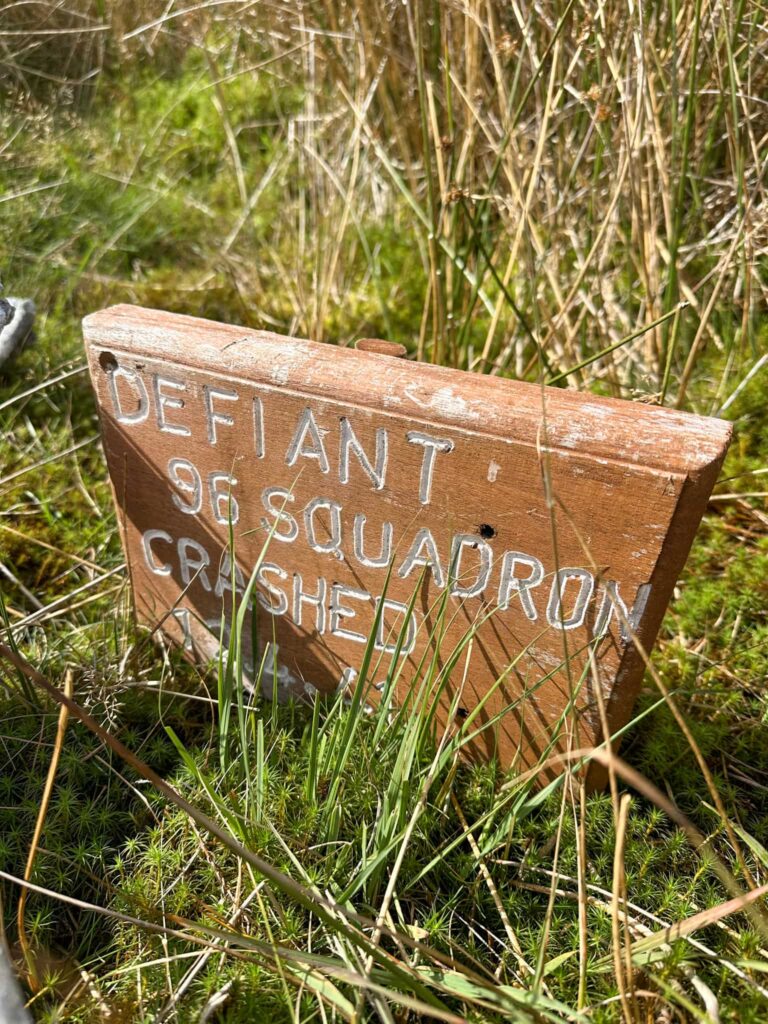 A wooden plaque for Defiant, 96 Squadron