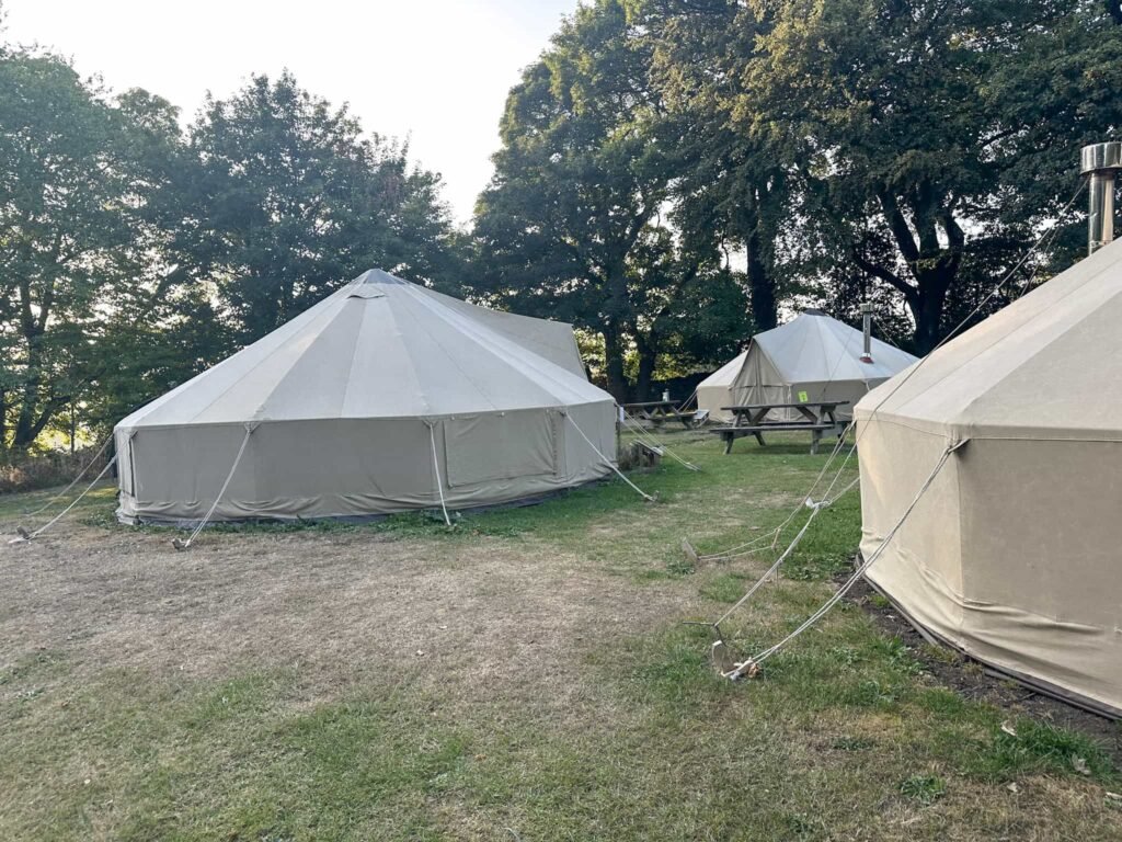Bell tent at Hartington Hall Youth Hostel