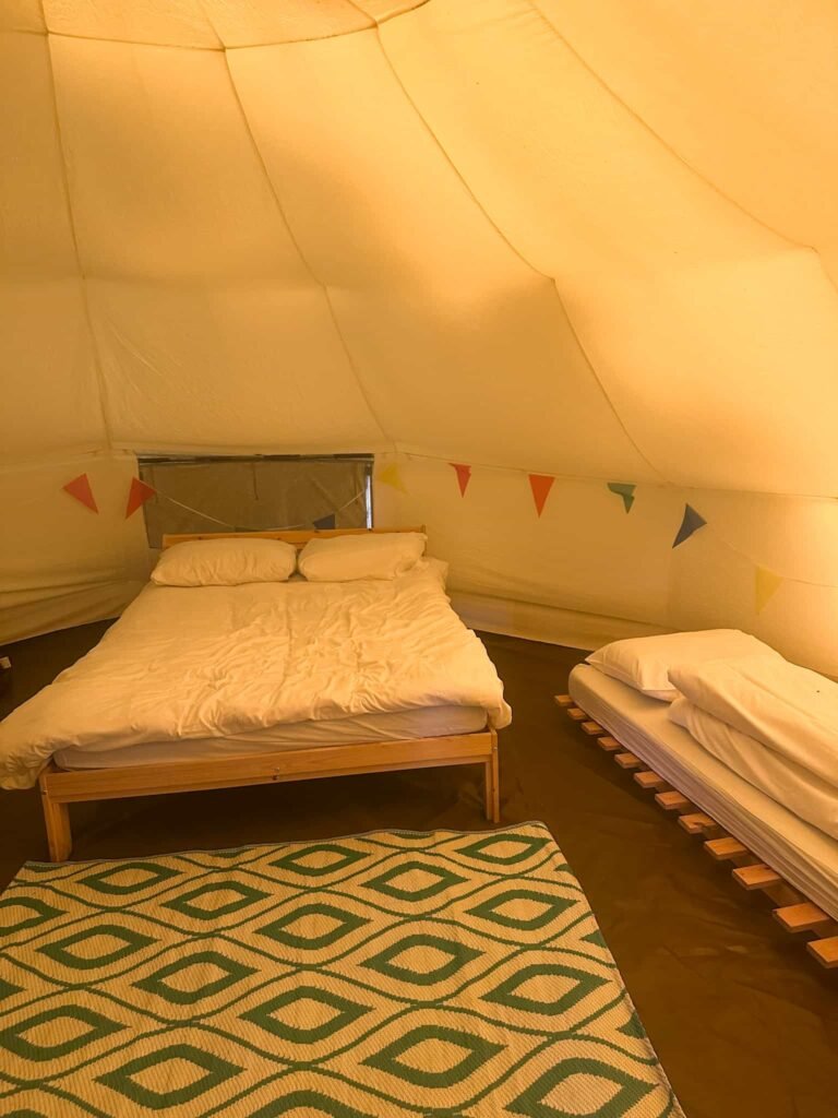 Bell tent interior