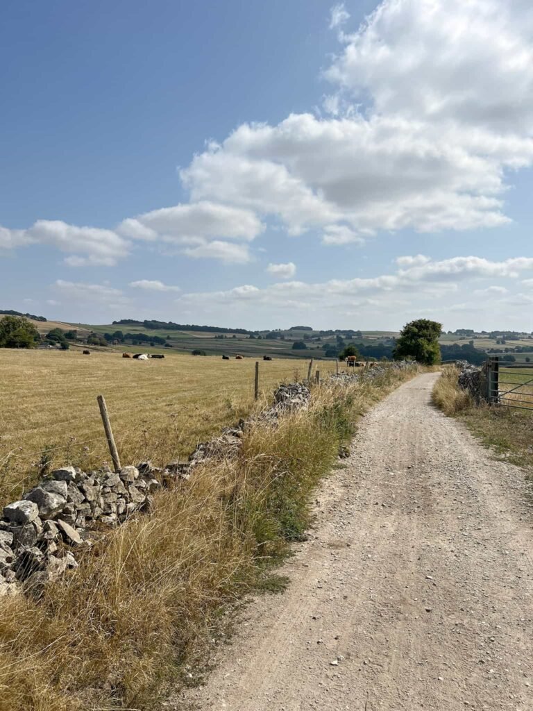 A rough gravel track near Hartington
