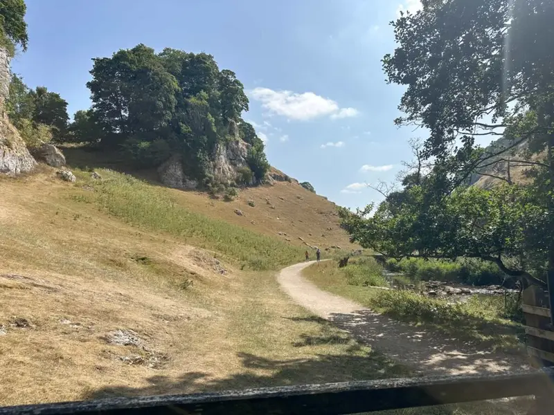 Wolfscote Dale, looking parched in the summer