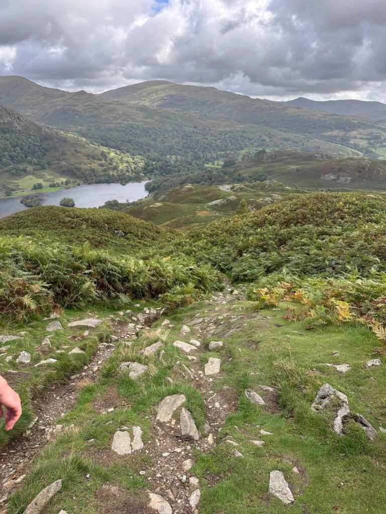 A view over Rydal Water from Loughrigg Fell