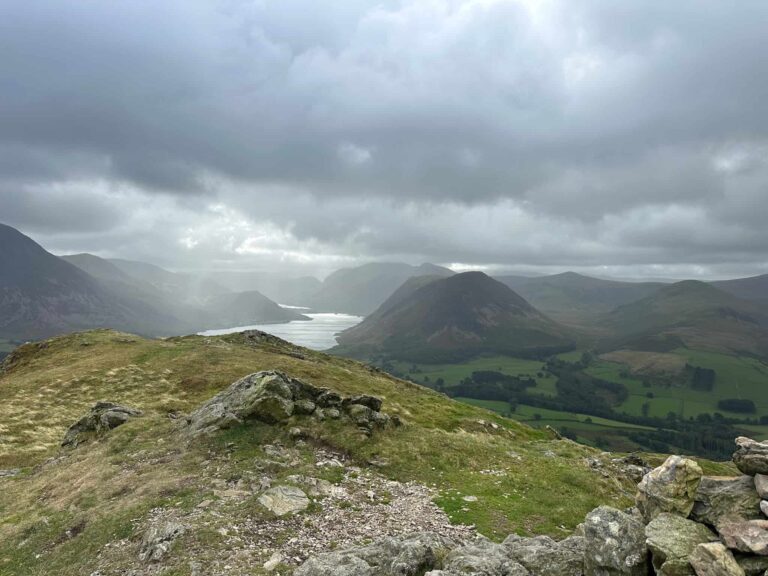View over Loweswater from Low Fell