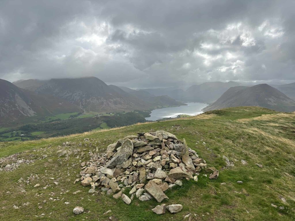 A view over Crummock Water from the top of Low Fell