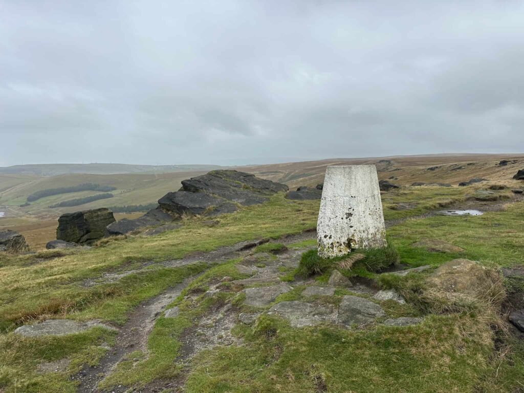 Millstone Edge, with the Standedge Edge trig point