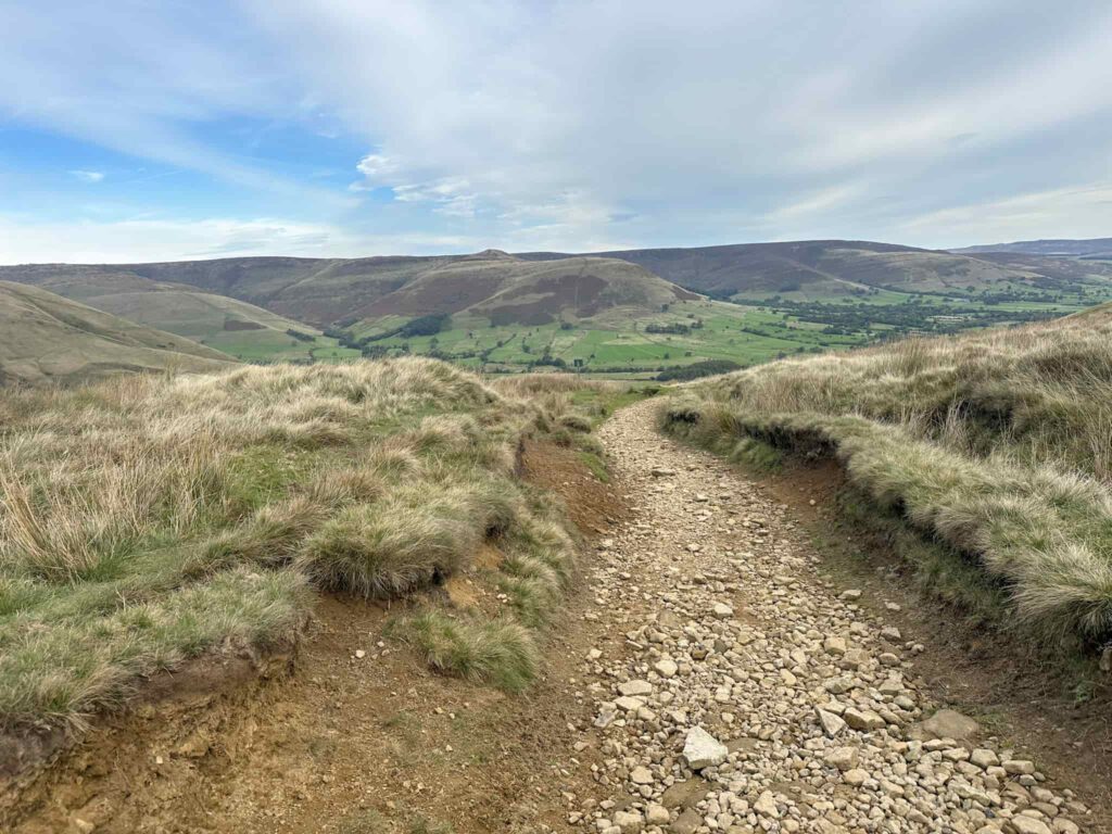 A gravel path over moorland