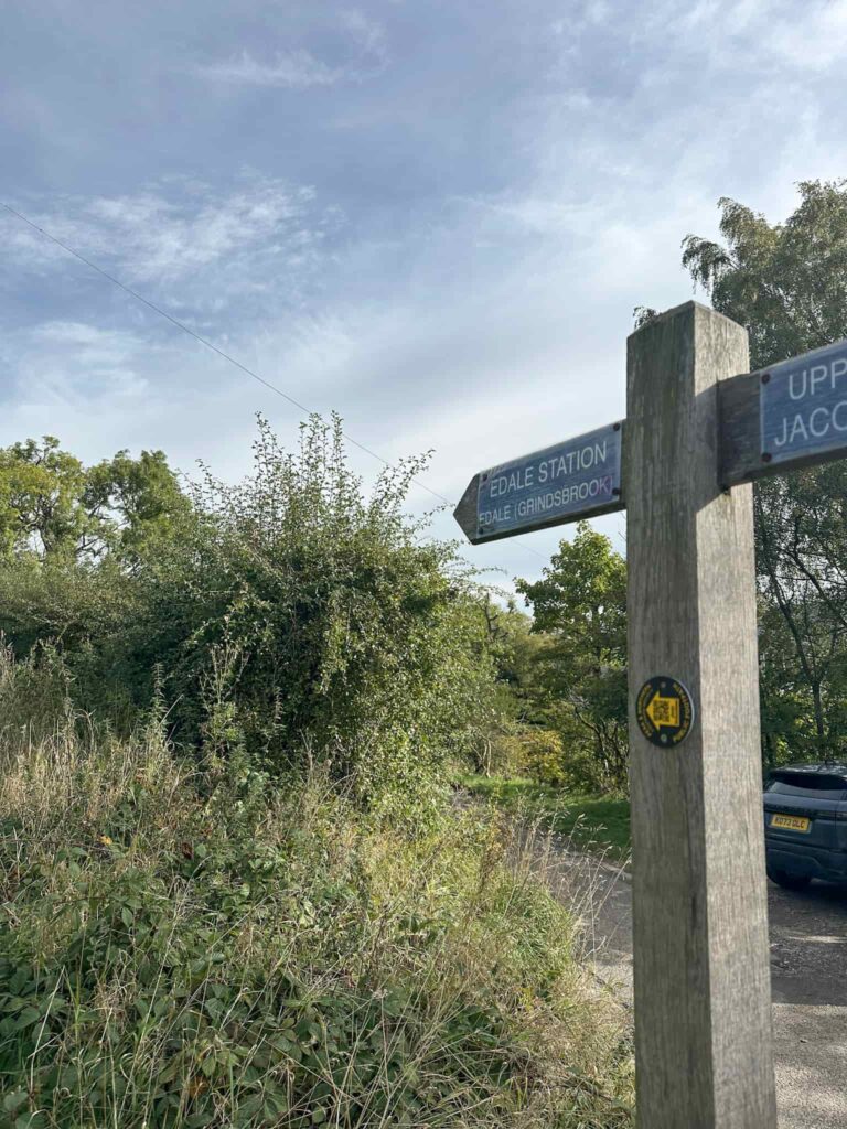 A wooden signpost for Edale