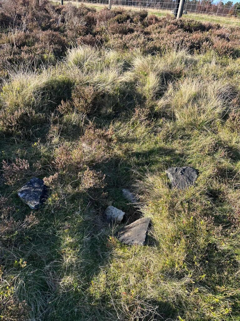 The remains of Cown Edge trig point, basically just some bits of concrete
